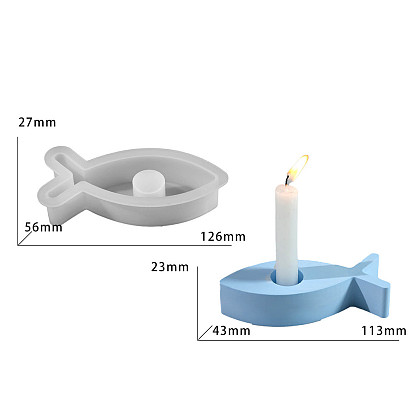 Moules de support en silicone bricolage, moules de résine, outils de moule d'artisanat en argile, poisson