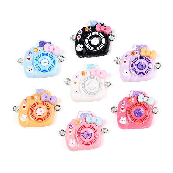 Подвески из непрозрачной смолы, ссылки на камеры типа «бантик», с платиновыми железными петлями