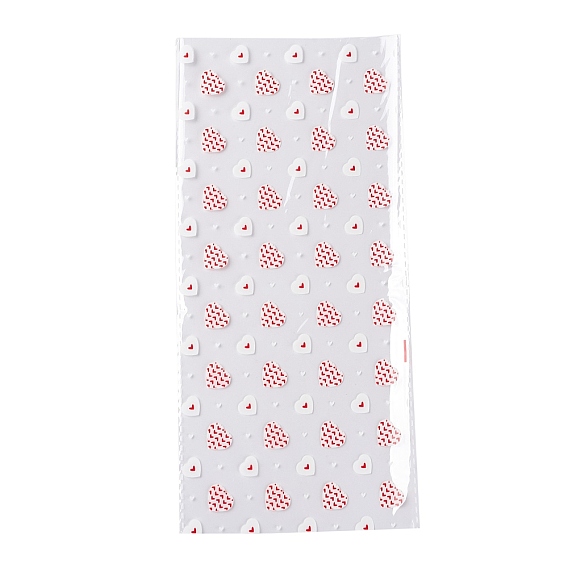 OPP пластиковые пакеты для хранения, День Святого Валентина тема, для упаковки конфет, прямоугольные