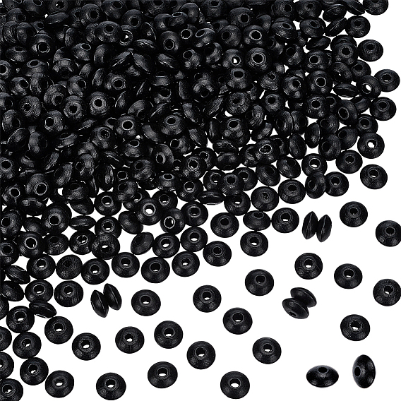 500шт. окрашенных бусин из натурального букового дерева, рондель