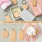 30Pcs 3 Style Rectangle/Flat Round Wooden Blank Engravable Tags Keychain, with Iron Rings