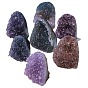 Natural Amethyst Geode, Crystal Cluster Species, Mineral Reiki Energy Stone Display Decoration for Healing Meditation