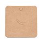 Blank Kraft Paper Pendants Display Cards, Square