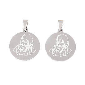 201 подвески из нержавеющей стали, плоские круглые и женские подвески, лазерная резка