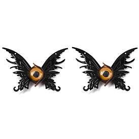 Butterfly with Eye Plastic Alligator Hair Clips, Hair Accessories with Iron Findings for Hollween