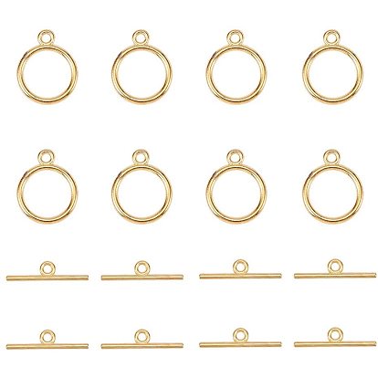 Застежки тоггл в тибетском стиле , плоско-круглые, без кадмия, без никеля и без свинца