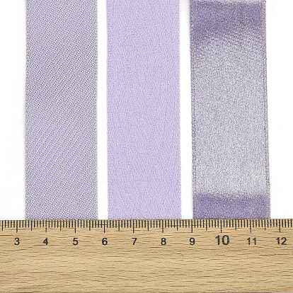 9 Yards 3 Styles Polyester Ribbon, for DIY Handmade Craft, Hair Bowknots and Gift Decoration, Lilac Color Palette