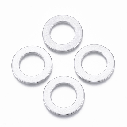 Spray Painted CCB Plastic Linking Rings, Round Ring
