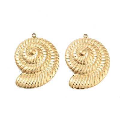 Ионное покрытие (ip) 304 подвески из нержавеющей стали, подвески в форме спиральной ракушки