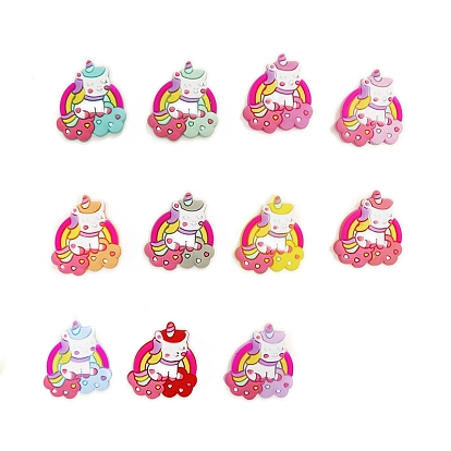 Бусины из пищевого силикона Unicorn Eco-friendly, изготовление ожерелий diy