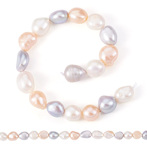 2 бусины из натурального культивированного пресноводного жемчуга, двух сторон полированной