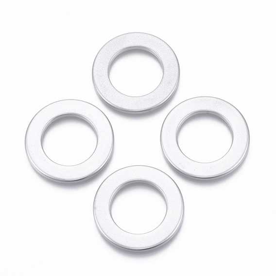 Spray Painted CCB Plastic Linking Rings, Round Ring