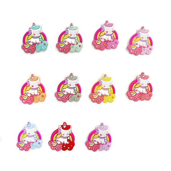 Бусины из пищевого силикона Unicorn Eco-friendly, изготовление ожерелий diy