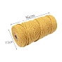 4-Ply 100M Cotton Macrame Cord, Macrame Twisted Cotton Rope, for Wall Hanging, DIY Crafts