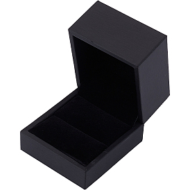 Коробки для хранения ювелирных изделий из искусственной кожи, прямоугольник квадрат