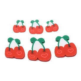 Бусины из полимерной глины , вишня, без отверстия 