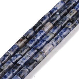 Натуральное синее пятно нитки из бисера яшмы, колонка