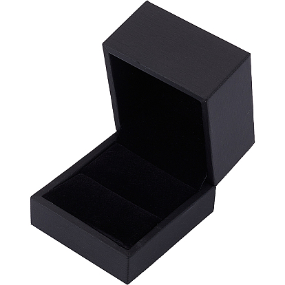 Коробки для хранения ювелирных изделий из искусственной кожи, прямоугольник квадрат