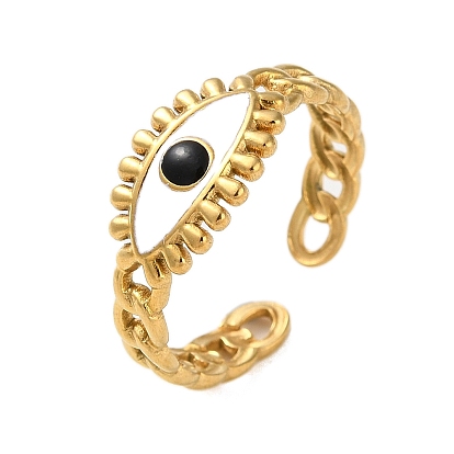 304 anillos de puño de acero inoxidable del esmalte, mal de ojo
