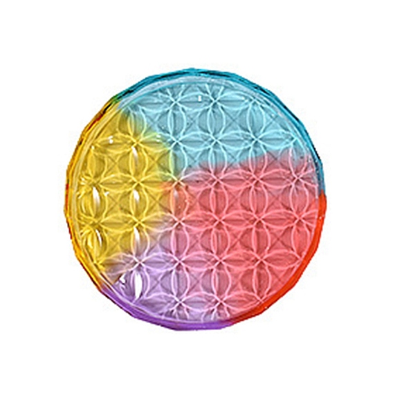 Силиконовые формы для подставок своими руками, формы для литья смолы, для уф-смолы, изготовление ювелирных изделий из эпоксидной смолы, круглый узор, шестиугольник/квадрат/круглый/прямоугольник