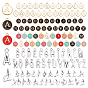 5 Sets 5 Style Alloy Enamel Pendants, Alphabet, Letter A~Z