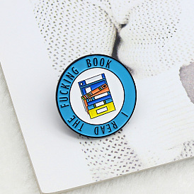 Stylish Future Envisioned: Circle Blue Pin for Reading, Fashion & Badges