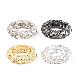 Латунные микропаве из прозрачного кубического циркония, долговечный, стойки покрытие, без свинца и без кадмия, скрученный