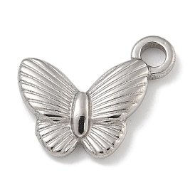 304 Stainless Steel Pendants, Butterfly Charm