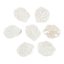 Непрозрачные акриловые подвески, лист прелести, с блеском порошок