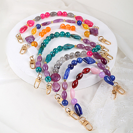 Plastic Beads Bag Chain Shoulder, with Metal Buckles, for Bag Straps Replacement Accessories