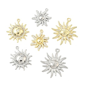 Латунные микропаве прозрачные подвески с фианитом, солнечные чары, без кадмия и без свинца, долговечный, стойки покрытие