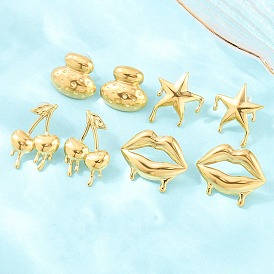 Стильные серьги-гвоздики из нержавеющей стали для женщин