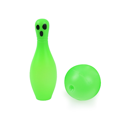 Luminous PE Plastic Bowling Ball Toy, Funny Toy, for Halloween, Glow in The Dark Bowling Pin & Ball