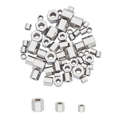 304 Stainless Steel Spacer Beads, Hexagon