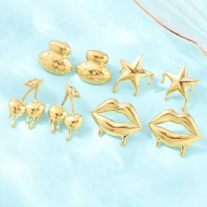 Стильные серьги-гвоздики из нержавеющей стали для женщин