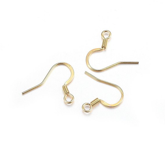 304 Stainless Steel French Earring Hooks, Flat Earring Hooks, Ear Wire