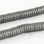 Matte Non-magnetic Synthetic Hematite Beads Strands, Grade A, Heishi Beads, Flat Round/Disc