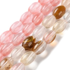 Watermelon Stone Glass Beads Strands, Rice