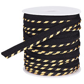 Polyester Ribbon, Single Egde with Stripe Pattern, for Costume Accessories
