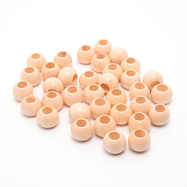 Theaceae Undyed Bead, Large Hole Beads, Round