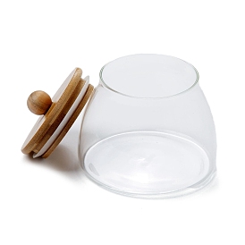 Glass Storage Container with Lid, Decorative Organizer Canister Airtight Jar for Food, Coffee Bean, Tea, Bathroom Holder