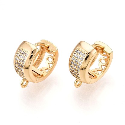 Латунный микропаве кубический цирконий кольцо серьги фурнитура, без свинца, без никеля и без кадмия, кольцо