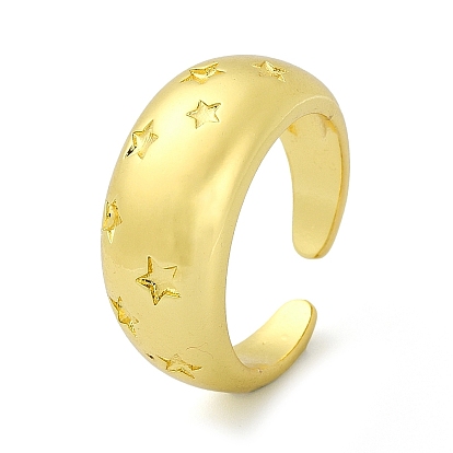 Brass Open Cuff Rings, Star