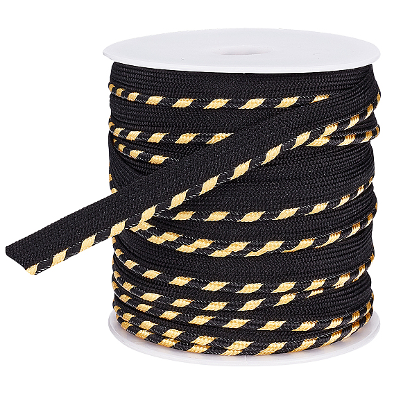 Polyester Ribbon, Single Egde with Stripe Pattern, for Costume Accessories