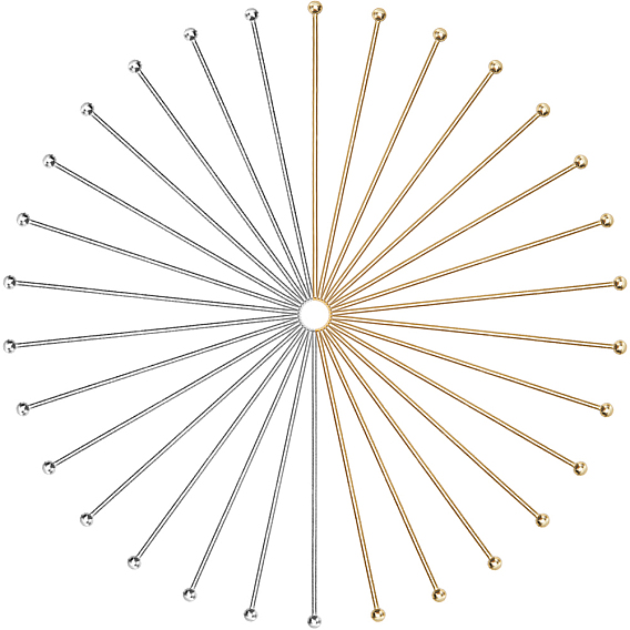 200 шт. 2 цвета 304 штифты с шаровой головкой из нержавеющей стали