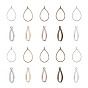 Alloy Open Back Bezel Pendants, Matte, For DIY UV Resin, Epoxy Resin, Pressed Flower Jewelry, Drop, Lead Free & Nickel Free