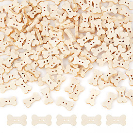 150шт 2-отверстие деревянная пуговица, кость