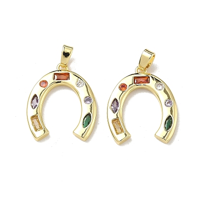 Латунные микро проложить кубического циркония подвески, подковы прелести, стойки покрытие, долговечный, без кадмия и без свинца
