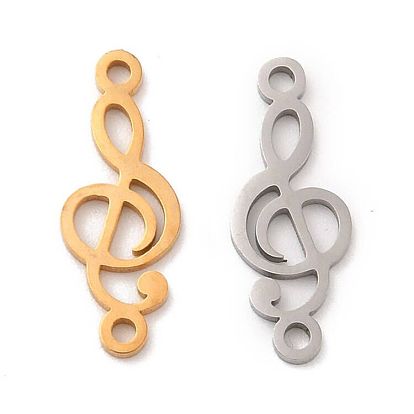 201 Stainless Steel Pendants, Treble Clef