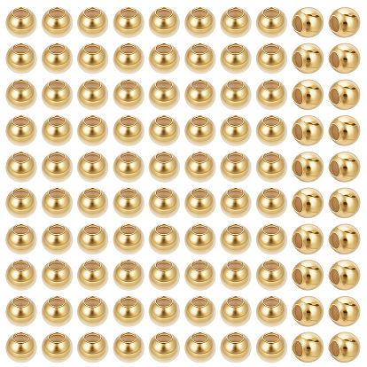100 piezas 925 cuentas de plata de ley, rondo